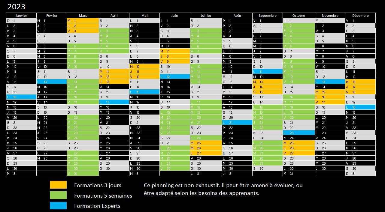 Planning formaiton 2023